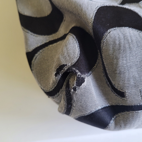 Coach Poppy Shoulder Hand bag Gray Black W Signature Logo - Picture 8 of 11